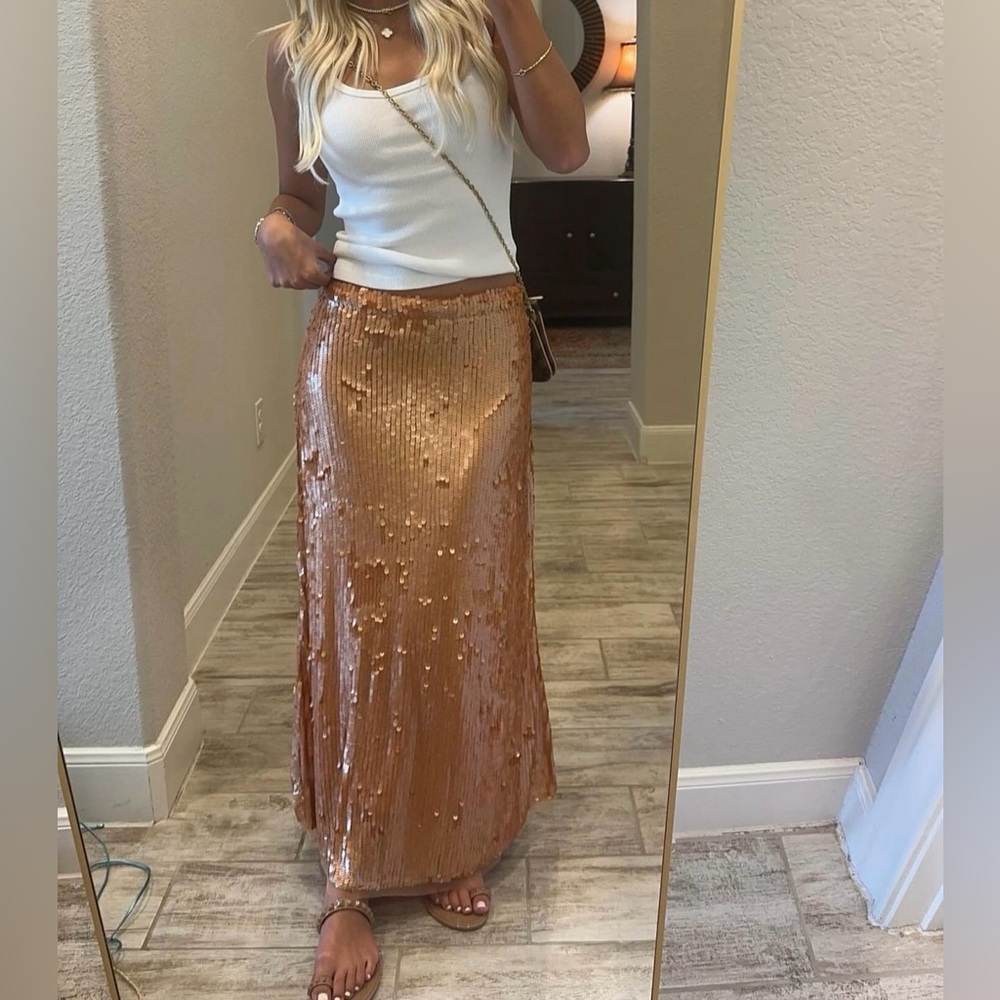 LoveShackFancy Sequin Skirt NWT